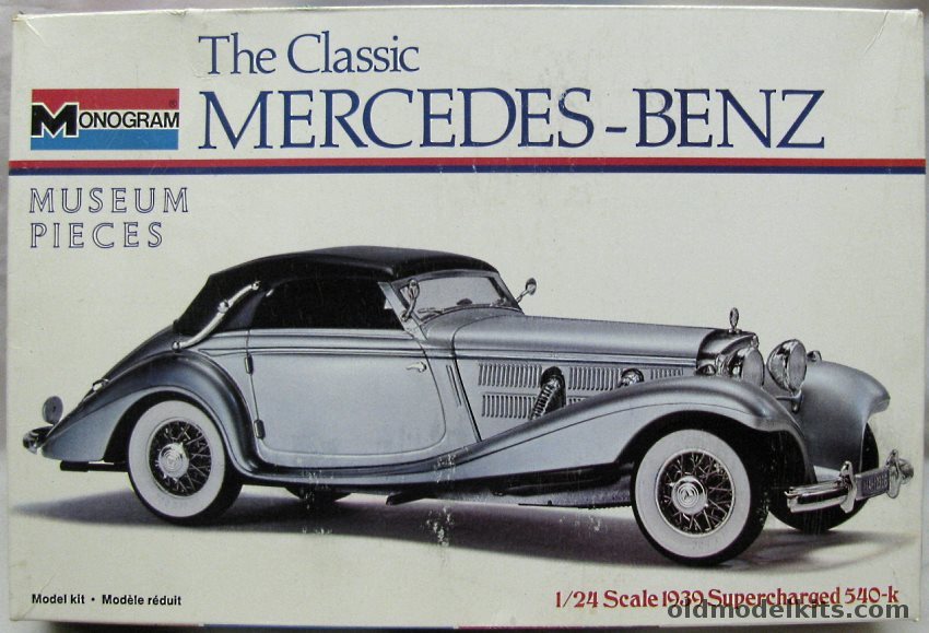 Monogram 1/24 Mercedes-Benz 1939 Supercharged 540-K, 8202 plastic model kit